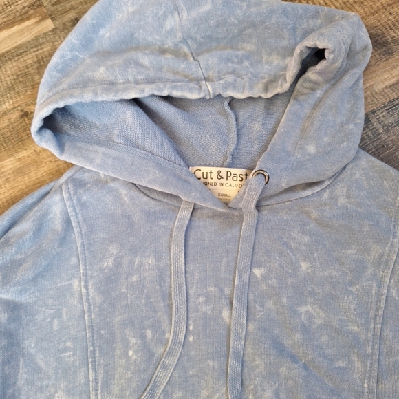 Cut & Paste Cropped Blue Hoodie size XS - Picture 4 of 10